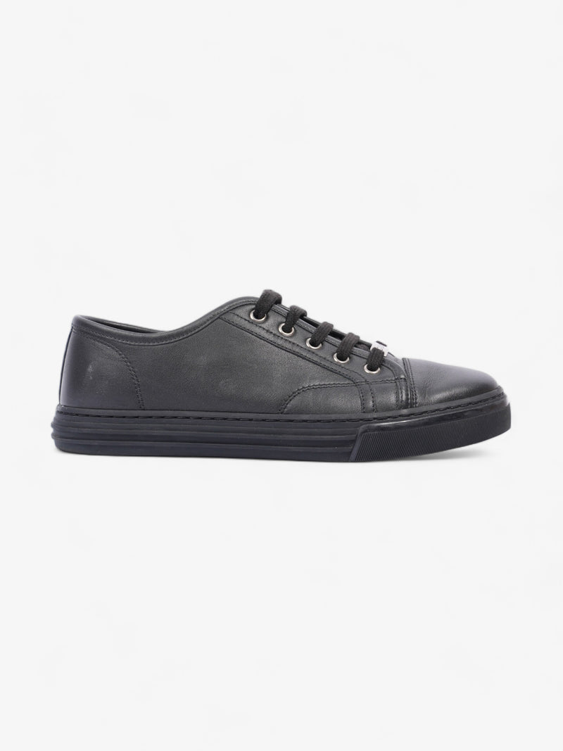  Gucci Low Top Sneaker Black Leather EU 39 UK 5