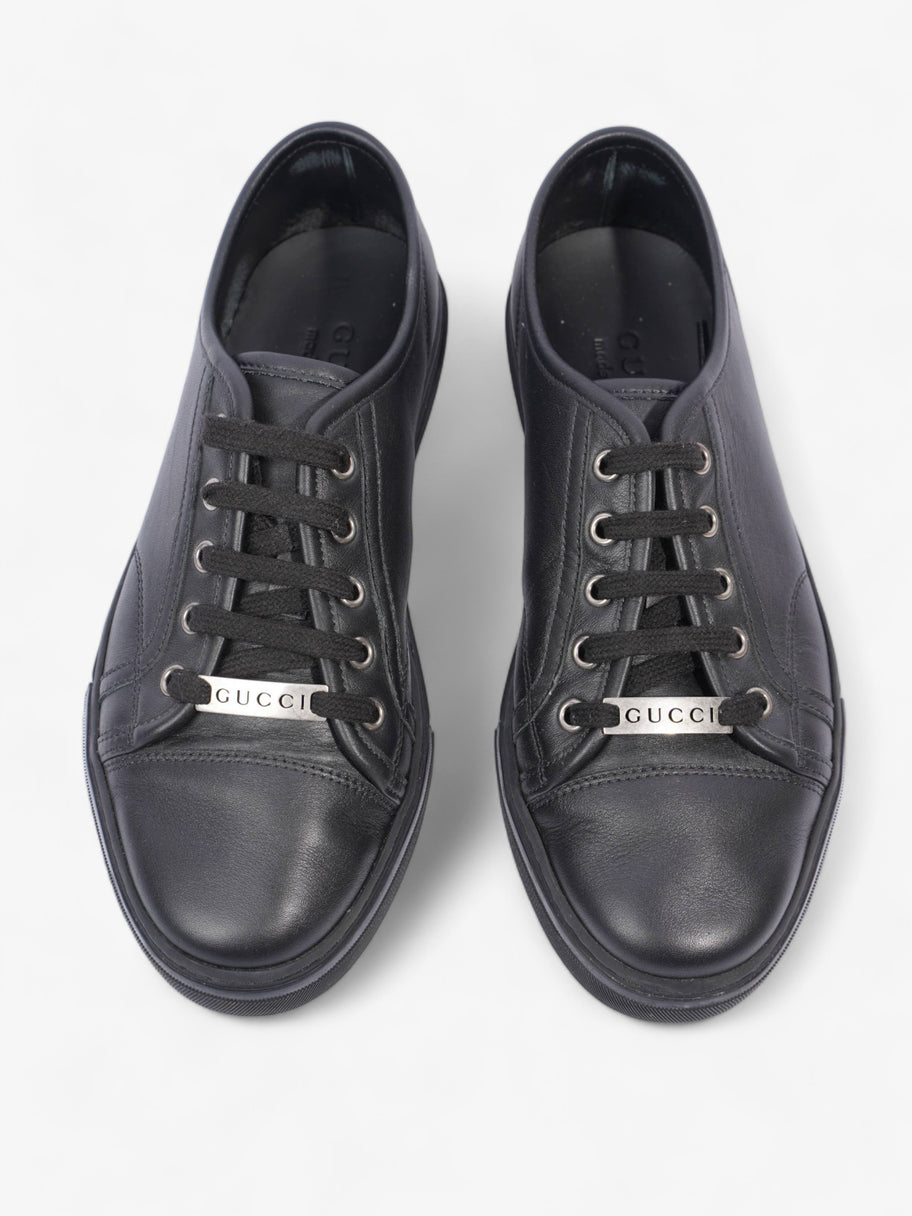 Gucci Low Top Sneaker Black Leather EU 39 UK 5 Image 8