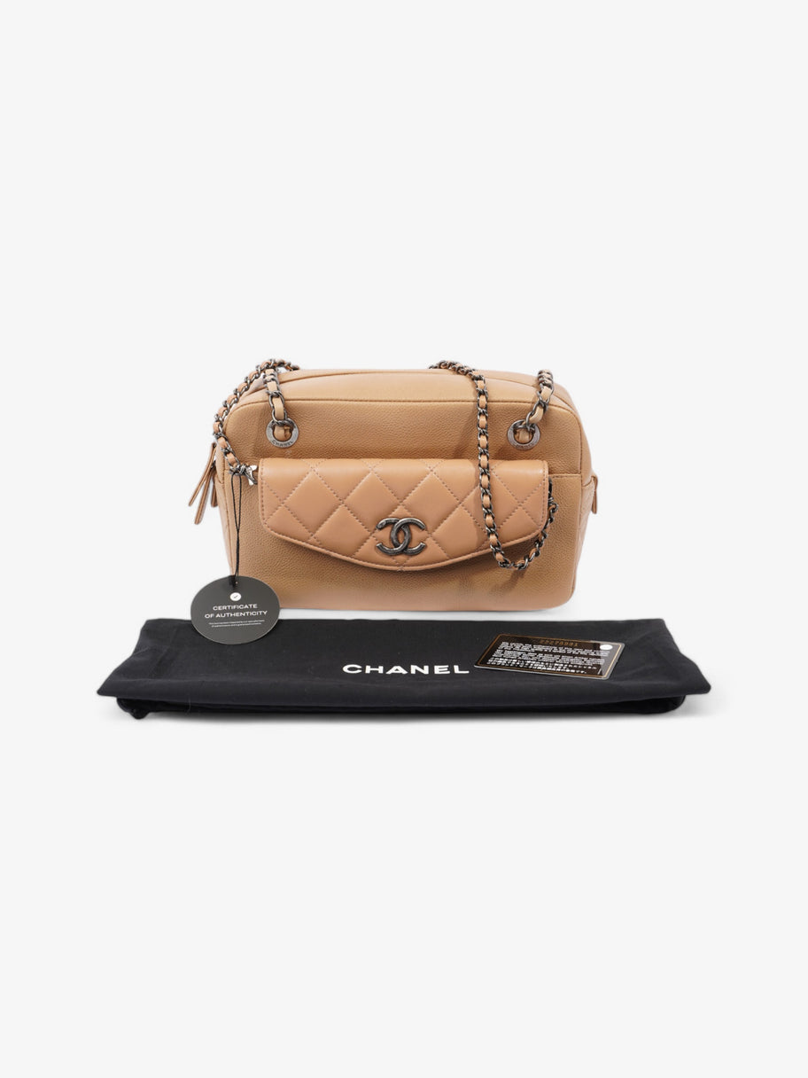 Chanel Coco Break Camera Bag Beige Caviar Leather Image 9