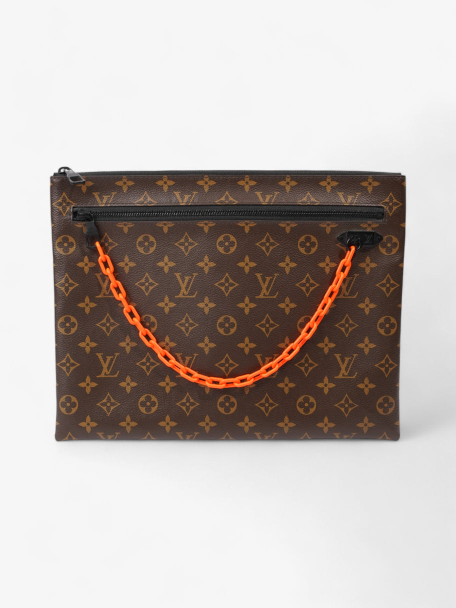 Louis Vuitton Solar Ray A4 Pouch Monogram / Black / Neon Orange Canvas Image 1