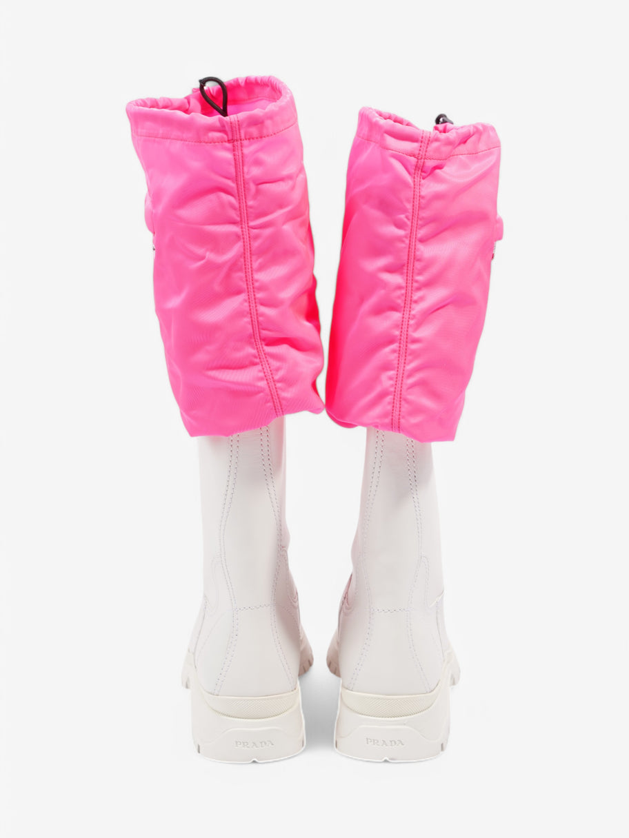 Prada Rain Boots White  / Pink Leather EU 39 UK 6 Image 6