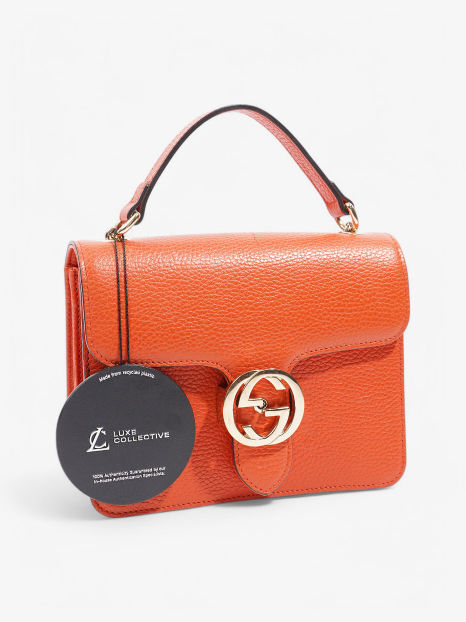 Gucci Interlocking G Orange Leather Image 10