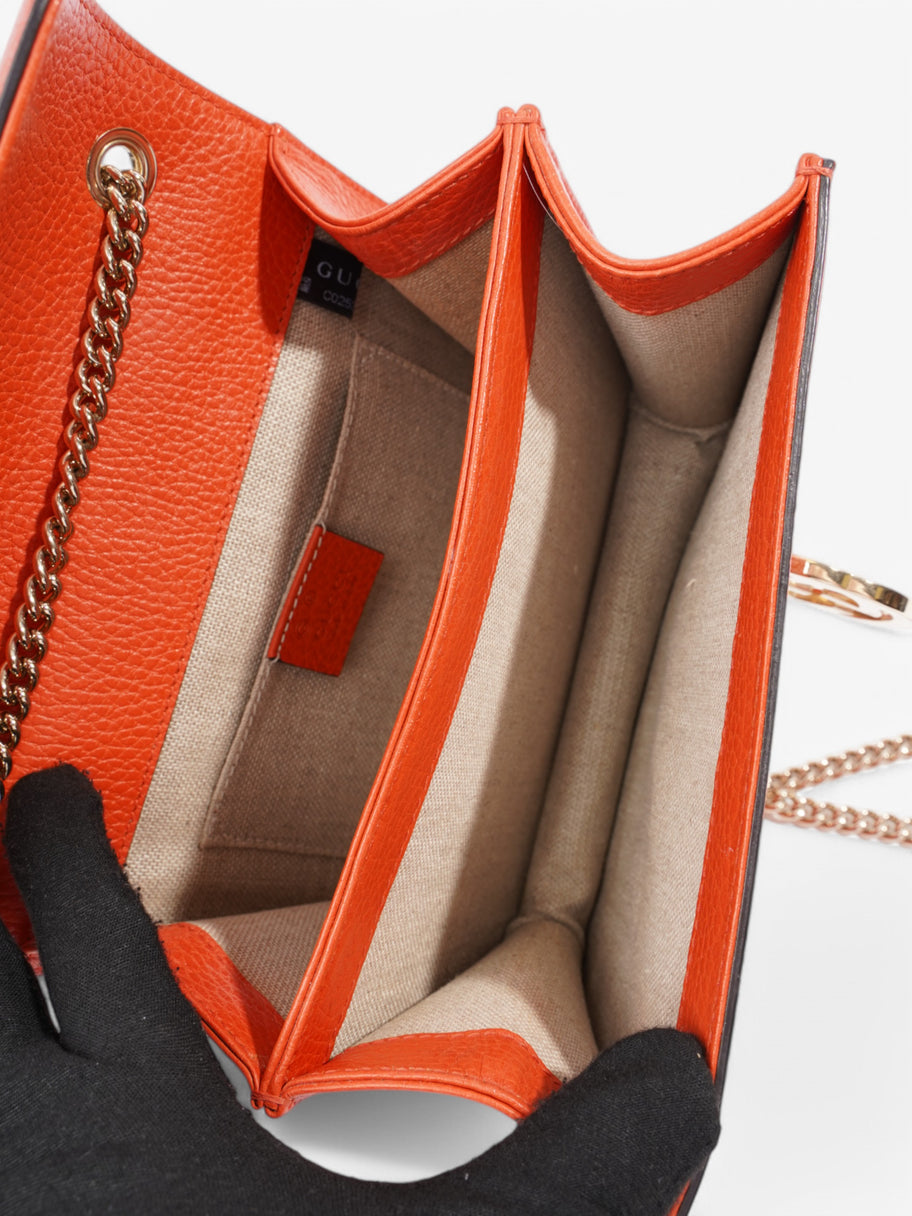 Gucci Interlocking G Orange Leather Image 8