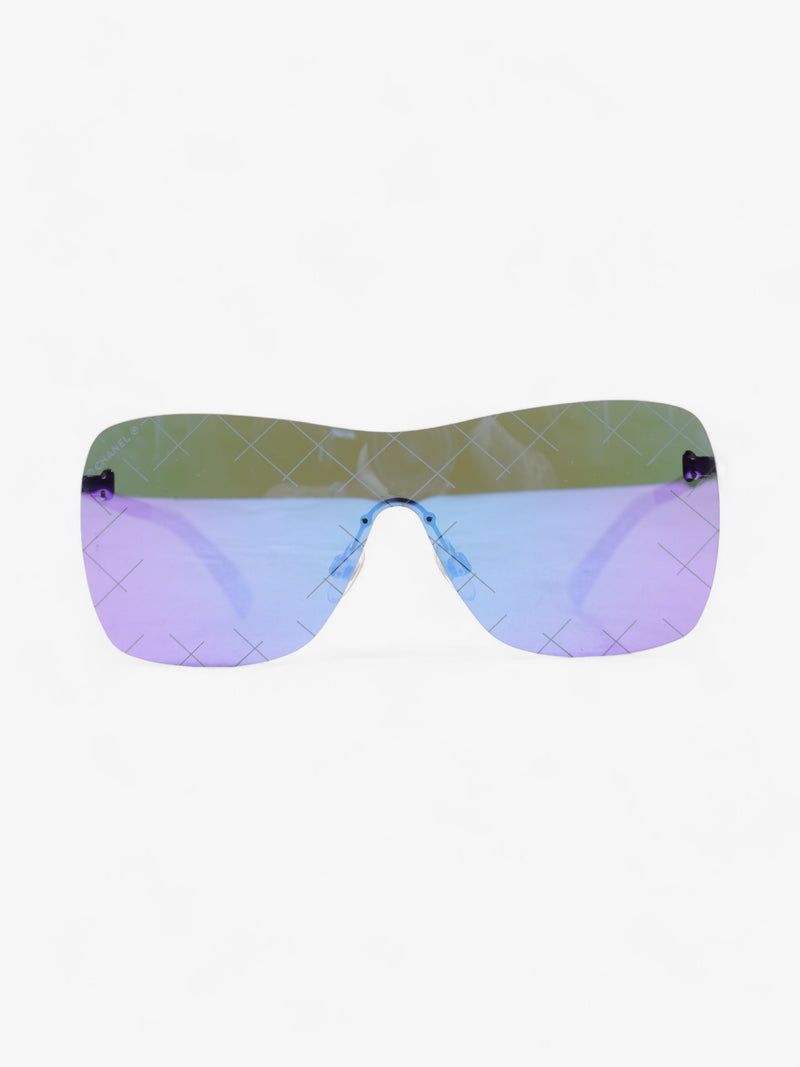  Chanel Oversized Mirror Sunglasses Purple Acetate 140mm