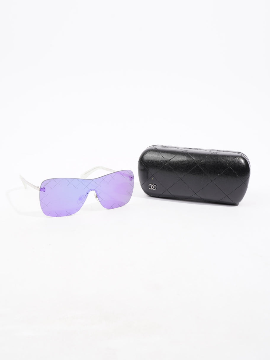 Chanel Oversized Mirror Sunglasses Purple Acetate 140mm Image 7