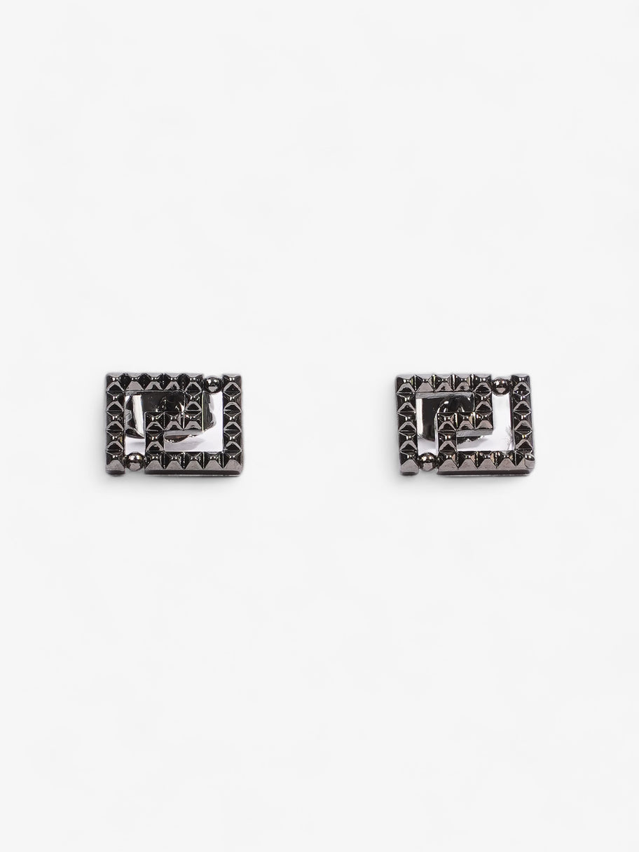 Greca Stud Earrings Ruthenium Black Gunmetal Image 1