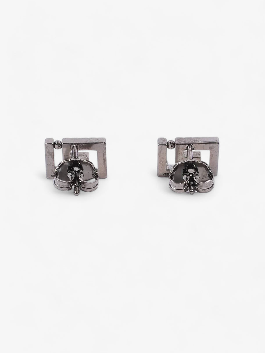 Greca Stud Earrings Ruthenium Black Gunmetal Image 2