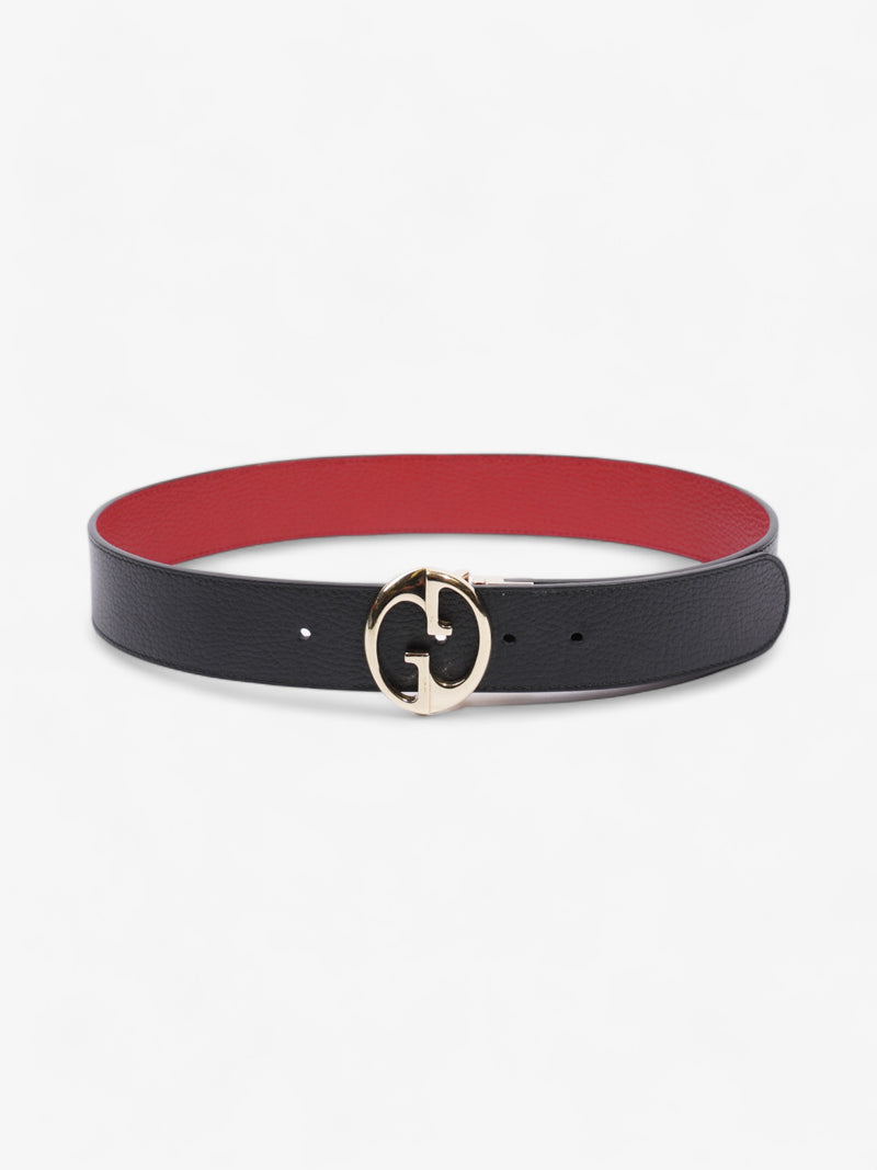  Gucci 1973 Reversible Belt Black / Red Leather 75cm / 30