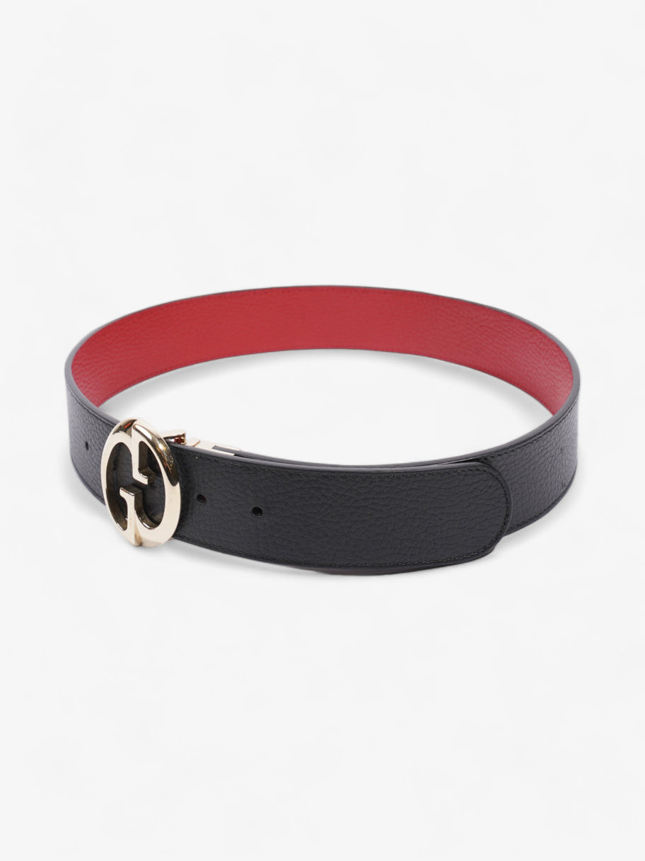 Gucci 1973 Reversible Belt Black / Red Leather 75cm / 30