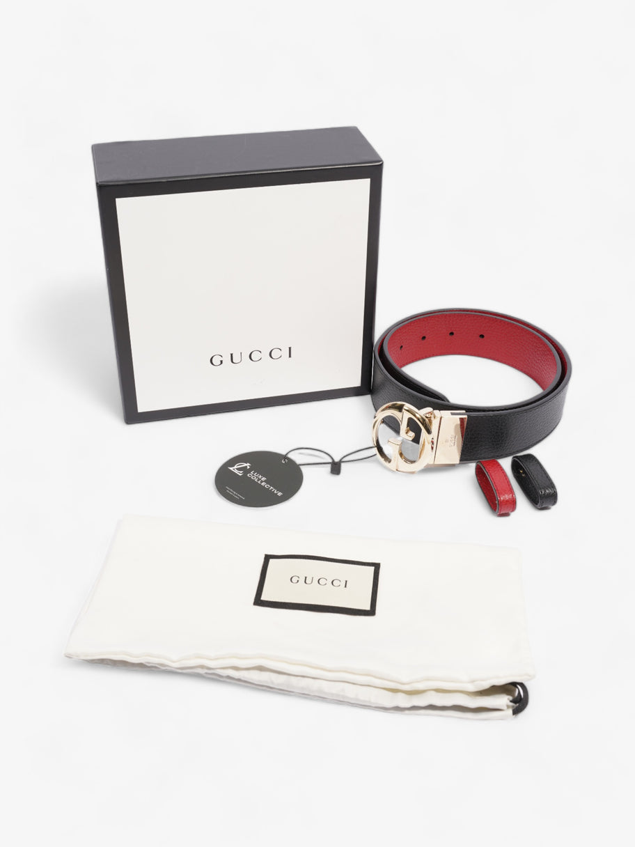 Gucci 1973 Reversible Belt Black / Red Leather 75cm / 30