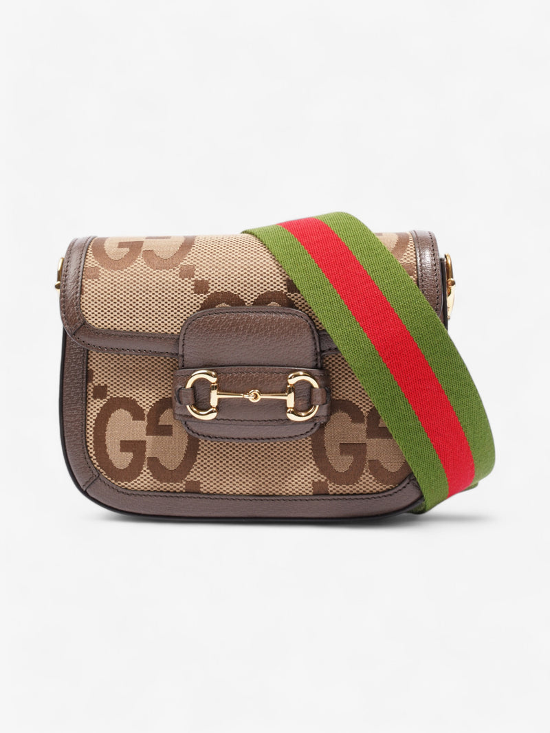  Gucci Horsebit 1955 GG Supreme / Brown Fabric Mini