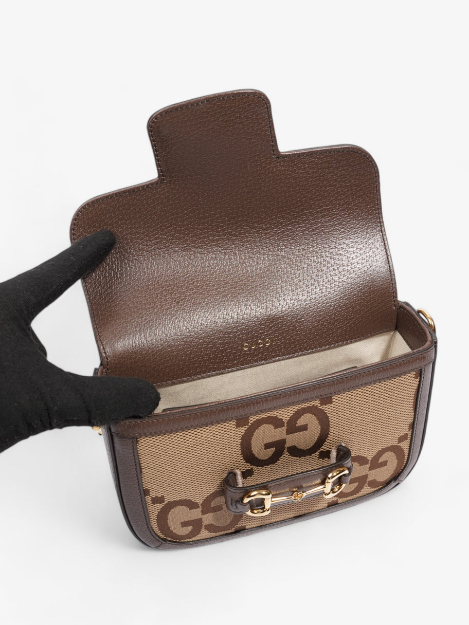 Gucci Horsebit 1955 GG Supreme / Brown Fabric Mini Image 7