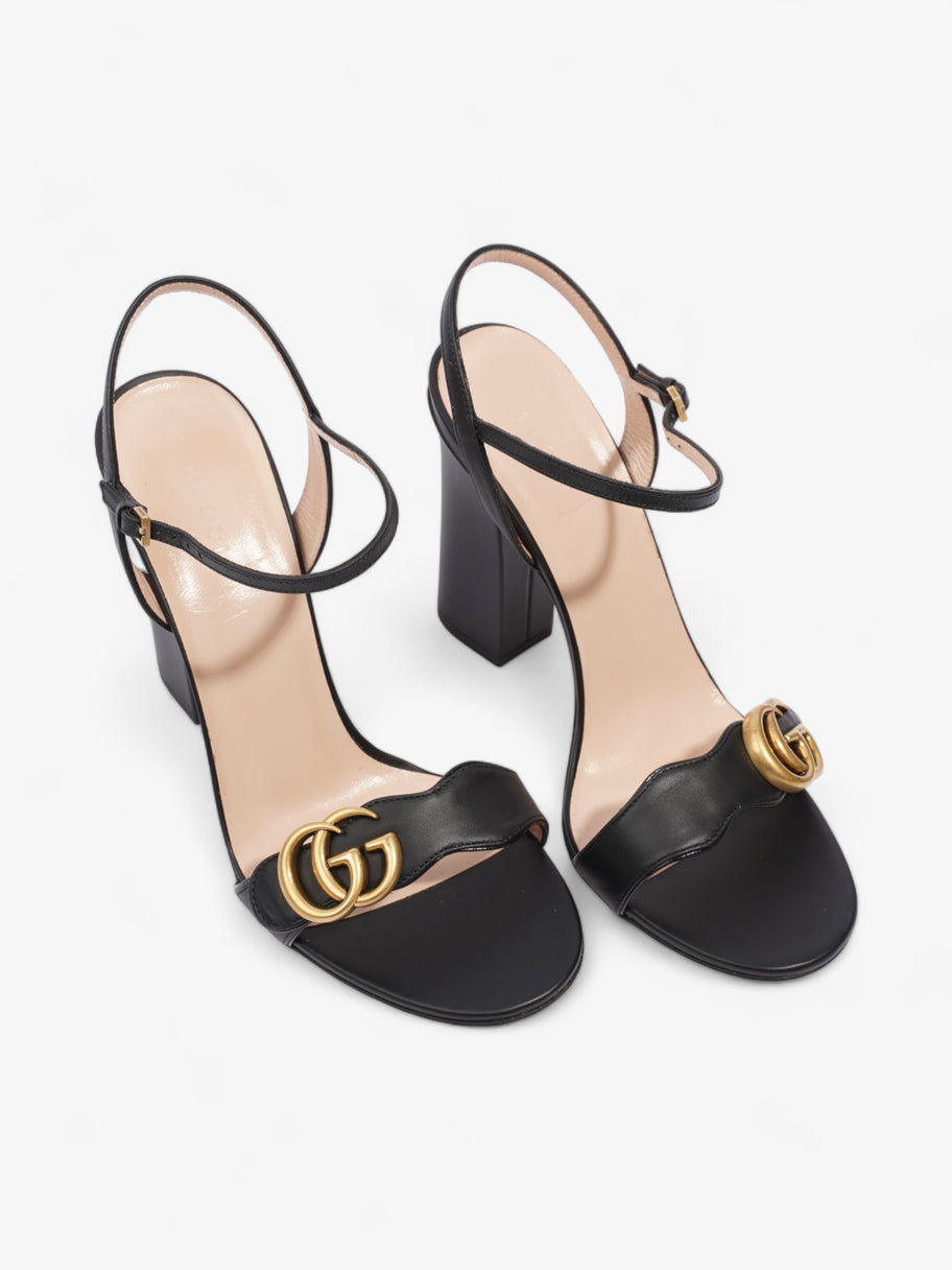 Gucci GG Sandal 90mm Black / Gold Leather EU 40 UK 7 Image 8