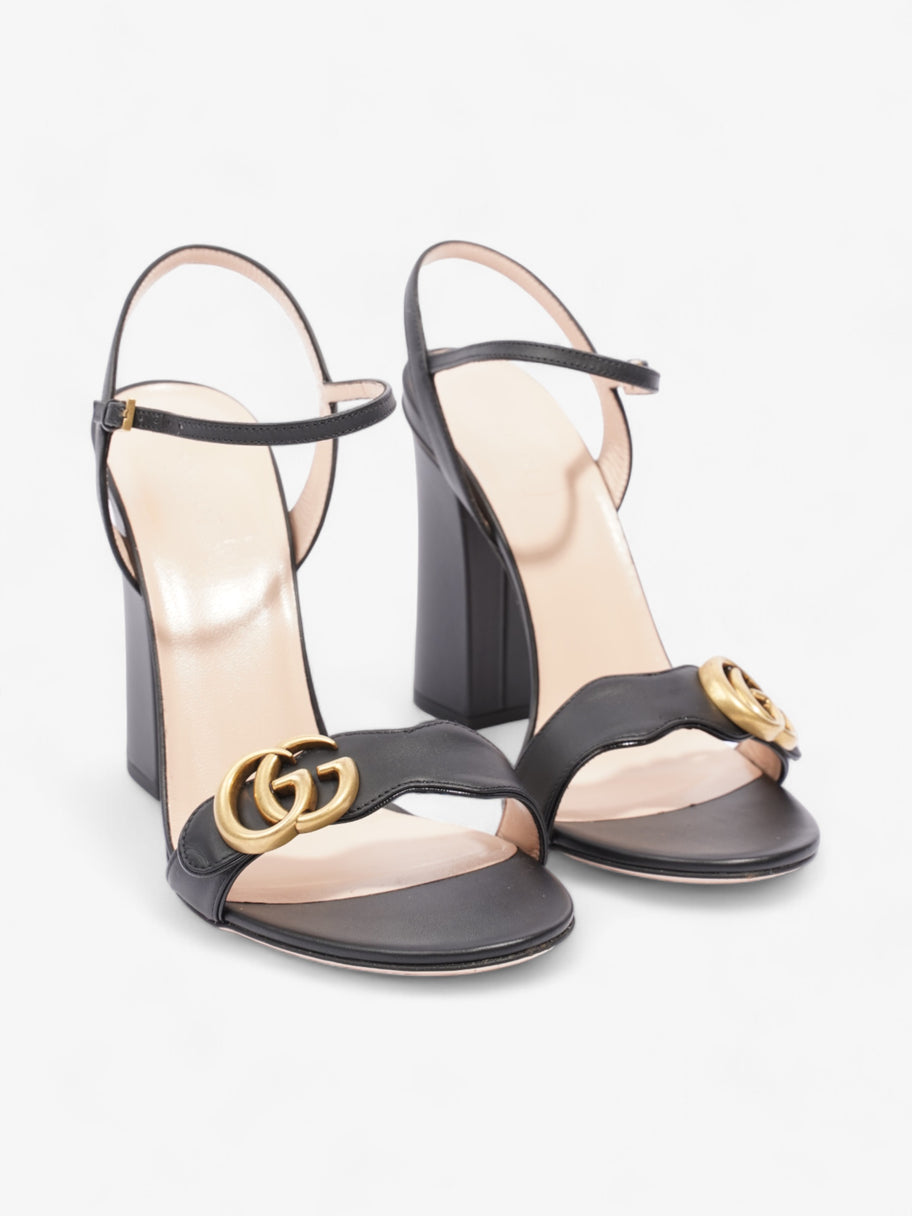 Gucci GG Sandal 90mm Black / Gold Leather EU 40 UK 7 Image 2