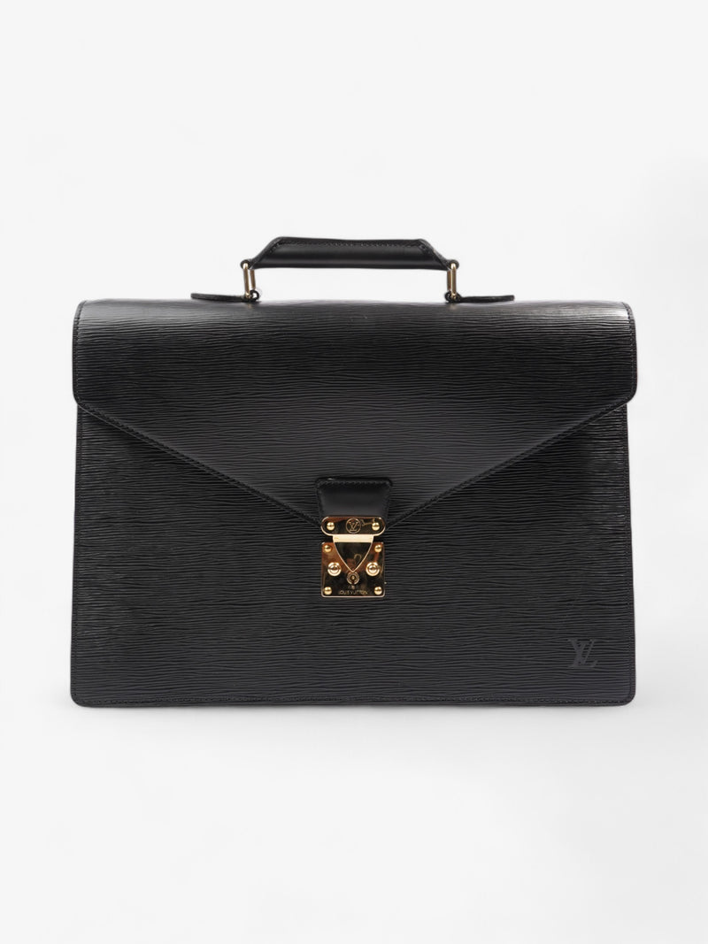  Louis Vuitton Brief Case Black Epi Leather