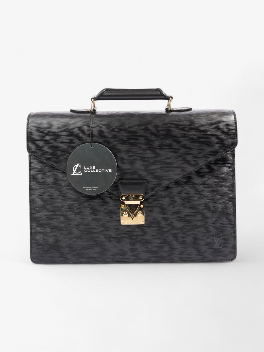 Louis Vuitton Brief Case Black Epi Leather Image 8