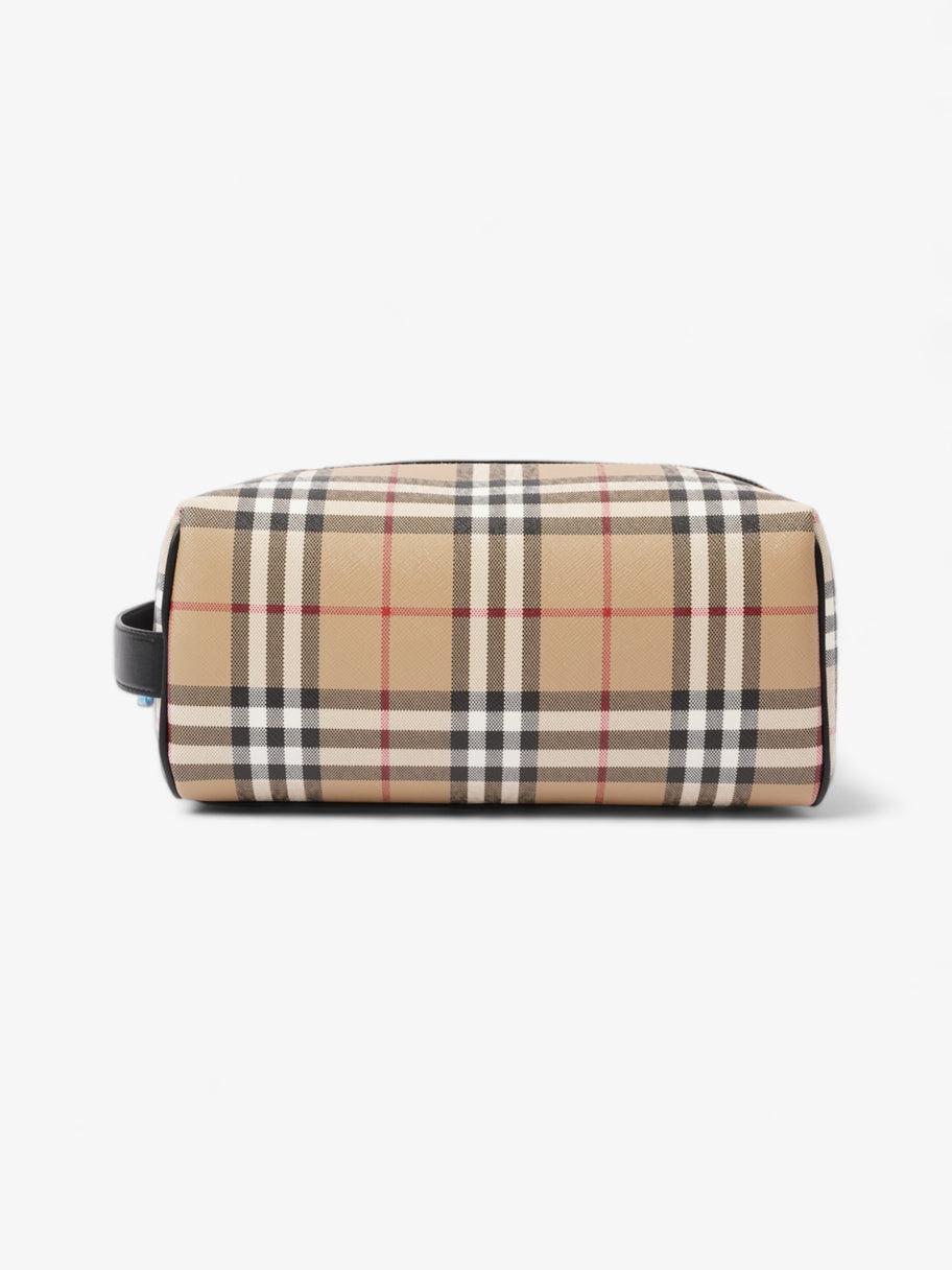 Burberry Wash Bag Archive Beige Coated Canvas Image 1