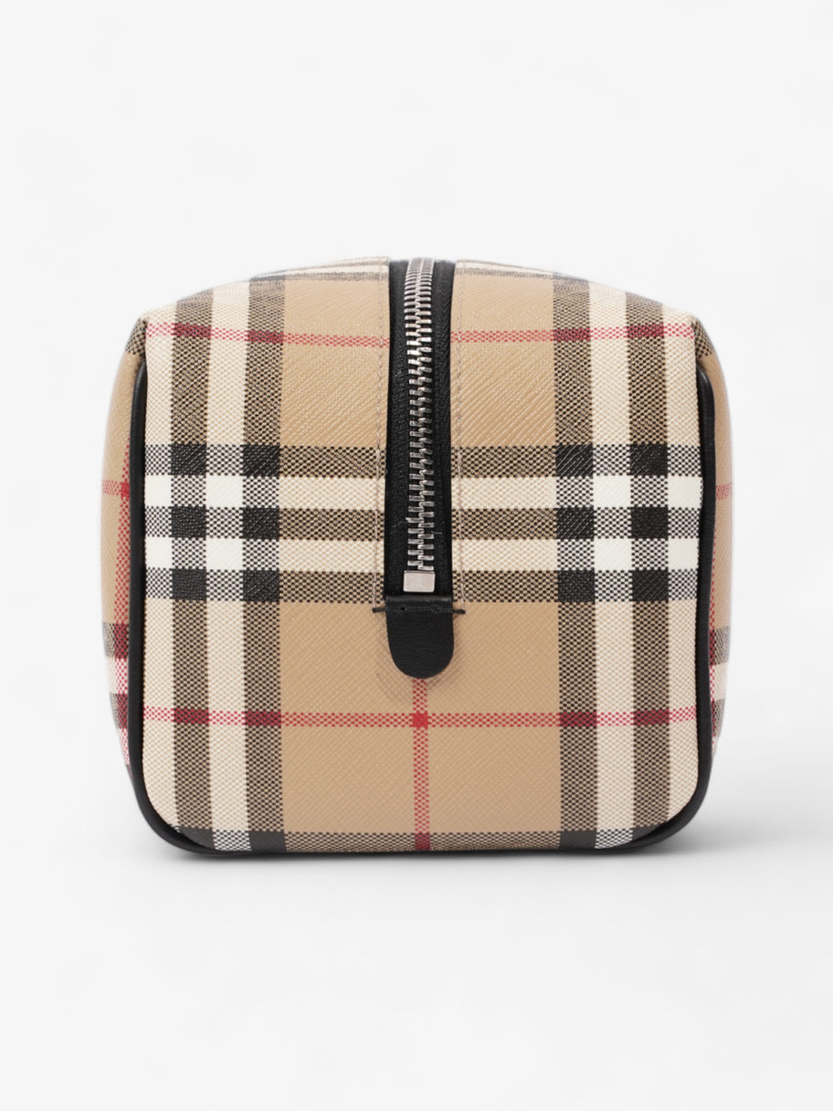 Burberry Wash Bag Archive Beige Coated Canvas Image 2