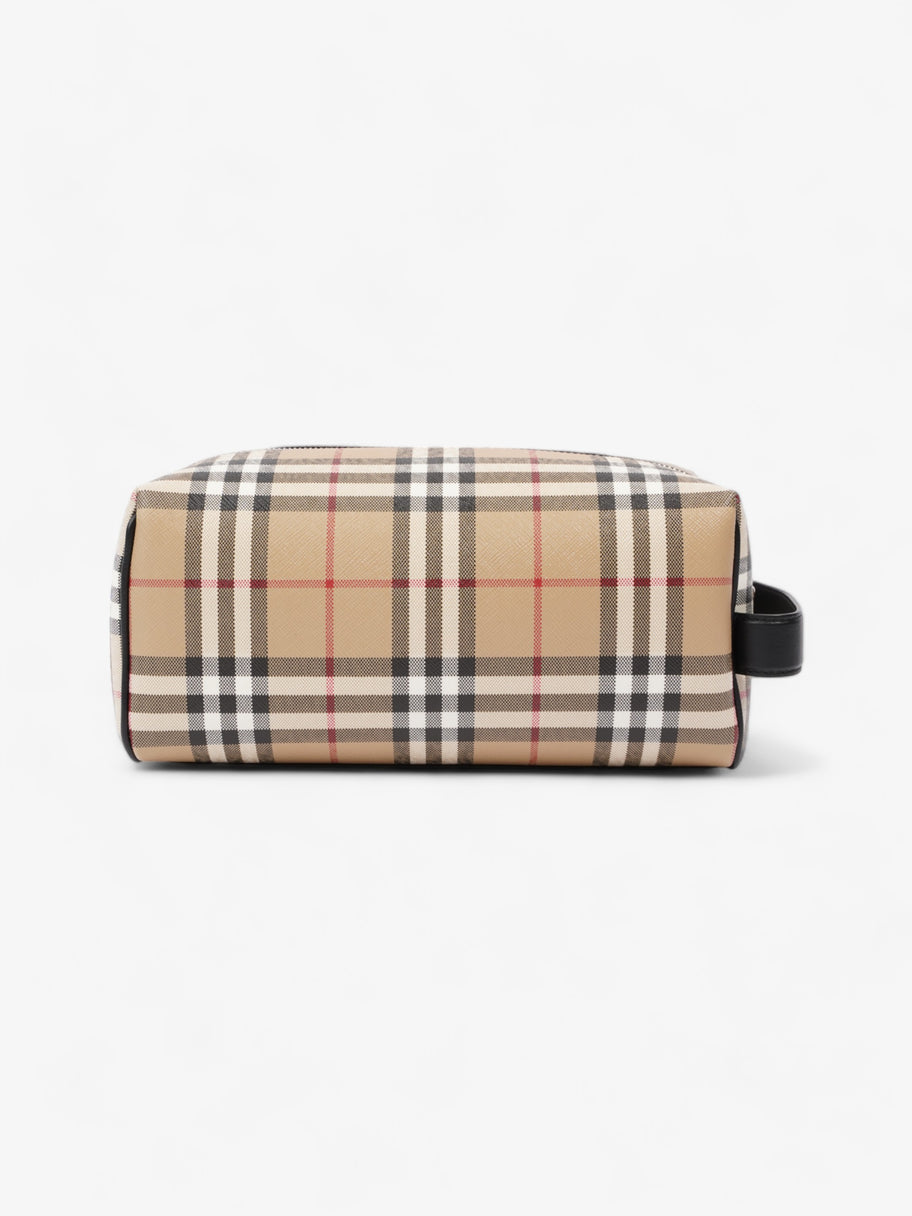 Burberry Wash Bag Archive Beige Coated Canvas Image 3