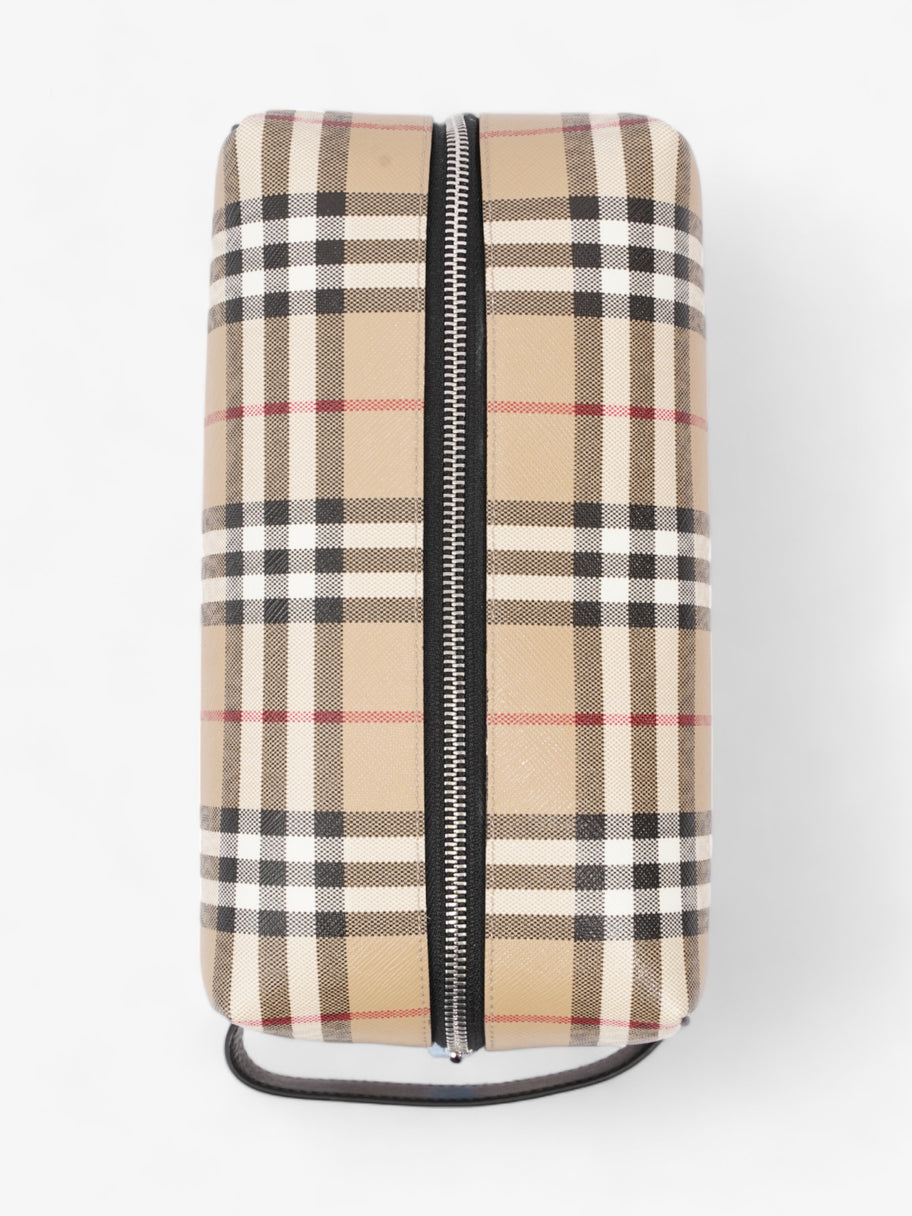 Burberry Wash Bag Archive Beige Coated Canvas Image 6