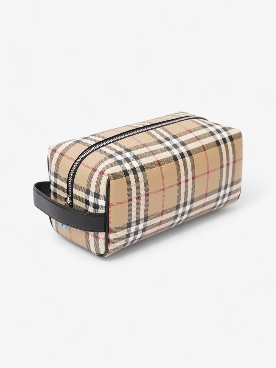 Burberry Wash Bag Archive Beige Coated Canvas Image 7