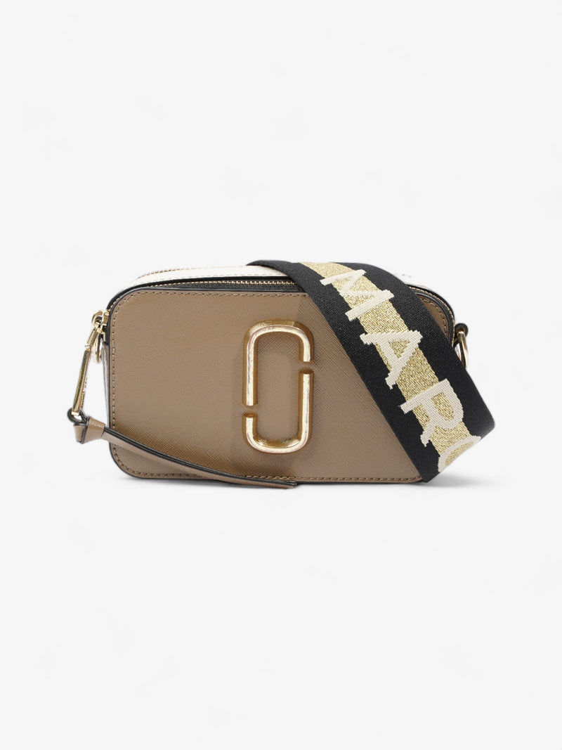  Marc Jacobs The Snapshot Brown  / Cream / Black Saffiano Leather