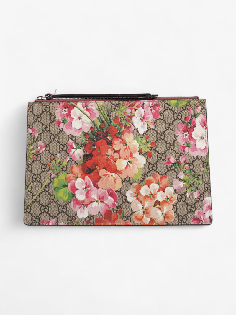  Gucci GG Blooms Clutch Floral GG Supreme Coated Canvas