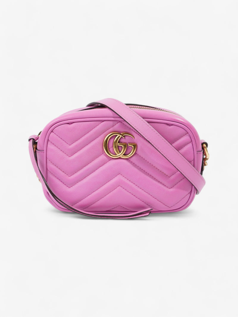  Gucci GG Marmont Light Purple Matelasse Leather Mini