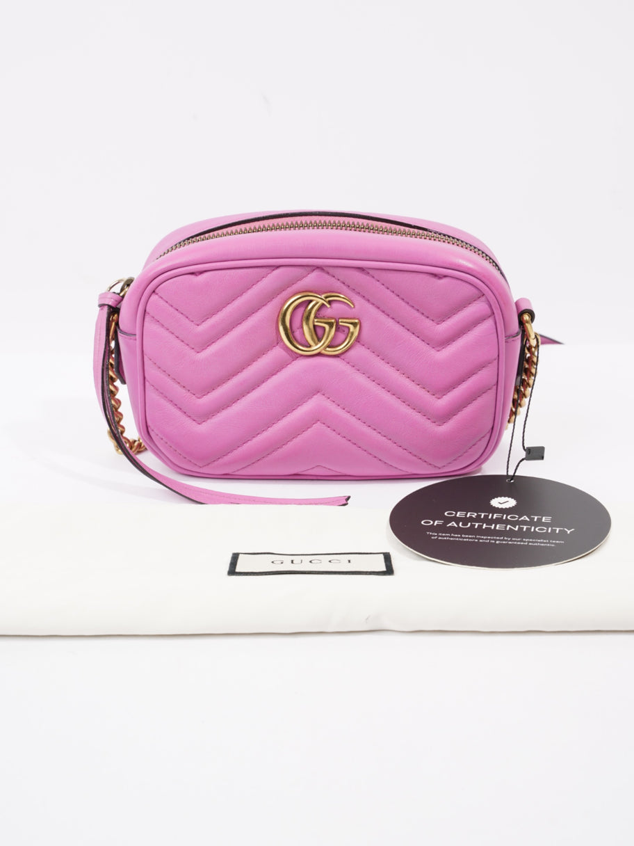 Gucci GG Marmont Light Purple Matelasse Leather Mini Image 9