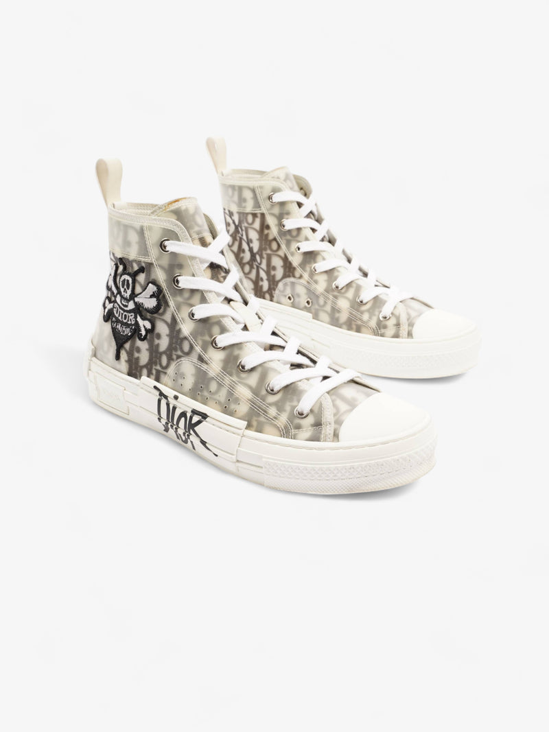  Christian Dior Stussy B23 High-tops White / Grey Oblique Canvas EU 41.5 UK 7.5