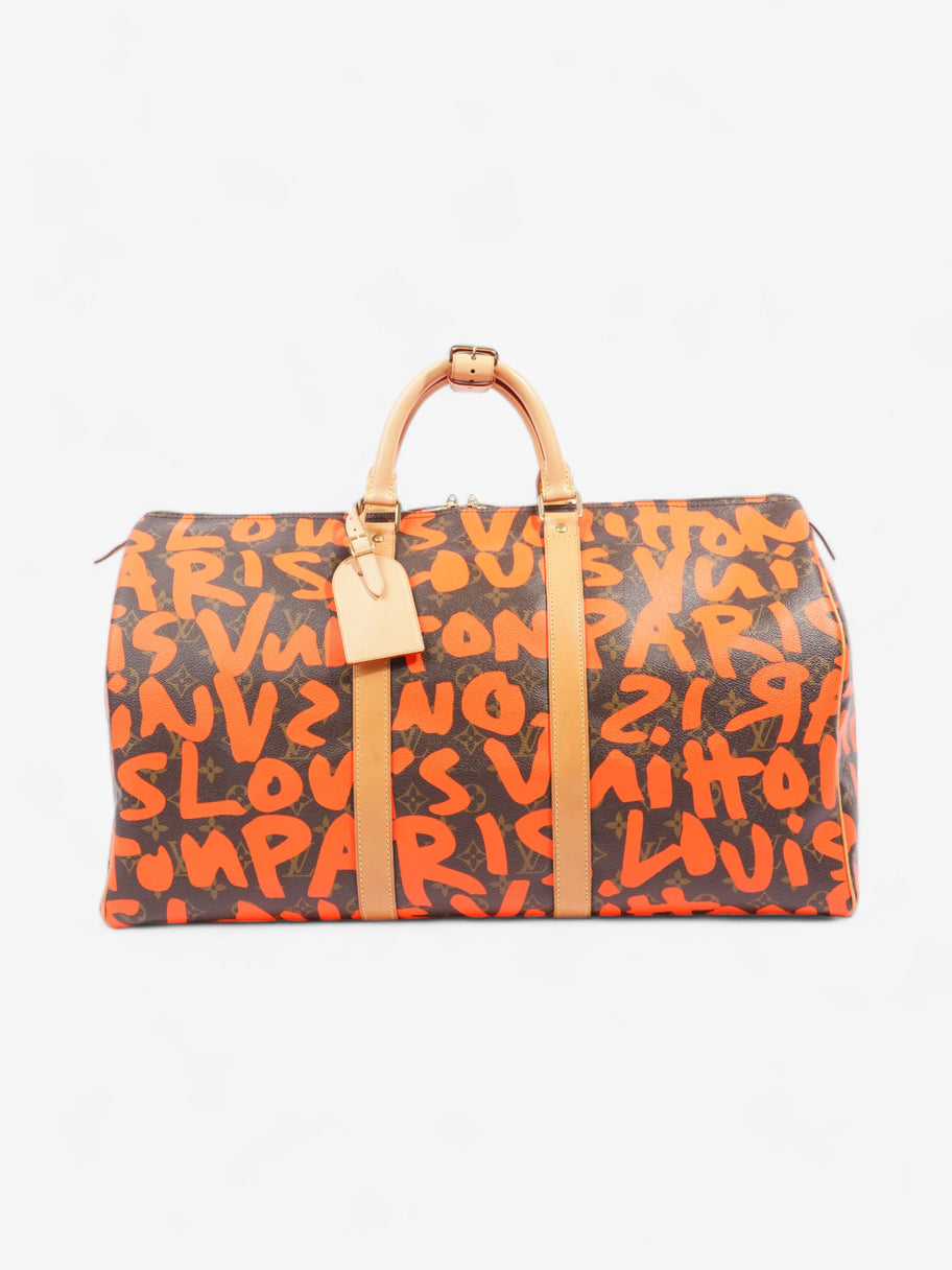 Louis Vuitton Keepall Graffiti 50 Monogram / Orange Coated Canvas Image 1