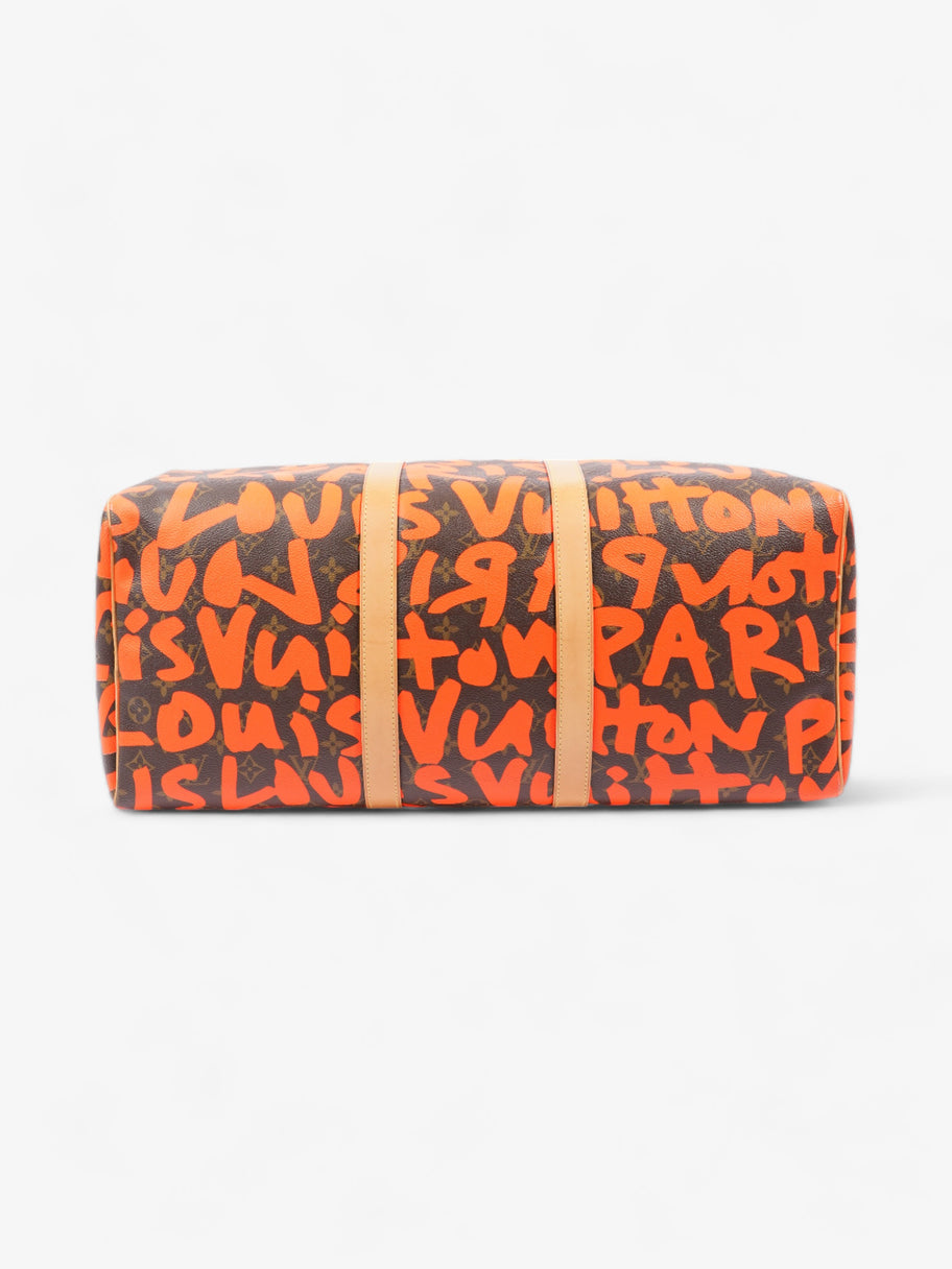 Louis Vuitton Keepall Graffiti 50 Monogram / Orange Coated Canvas Image 6