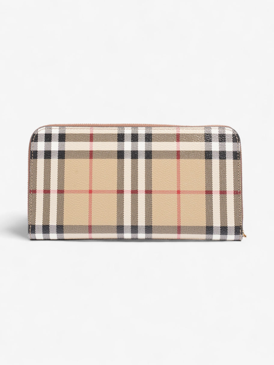 Burberry Zip-Around Wallet Vintage Check Coated Canvas Image 2