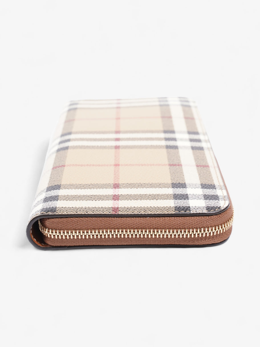 Burberry Zip-Around Wallet Vintage Check Coated Canvas Image 3