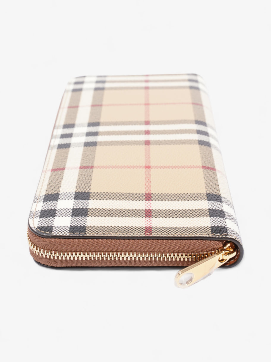 Burberry Zip-Around Wallet Vintage Check Coated Canvas Image 4