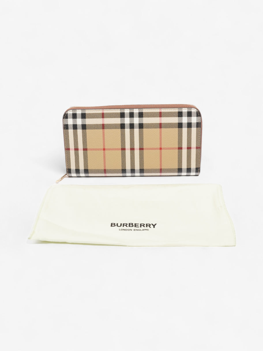 Burberry Zip-Around Wallet Vintage Check Coated Canvas Image 7