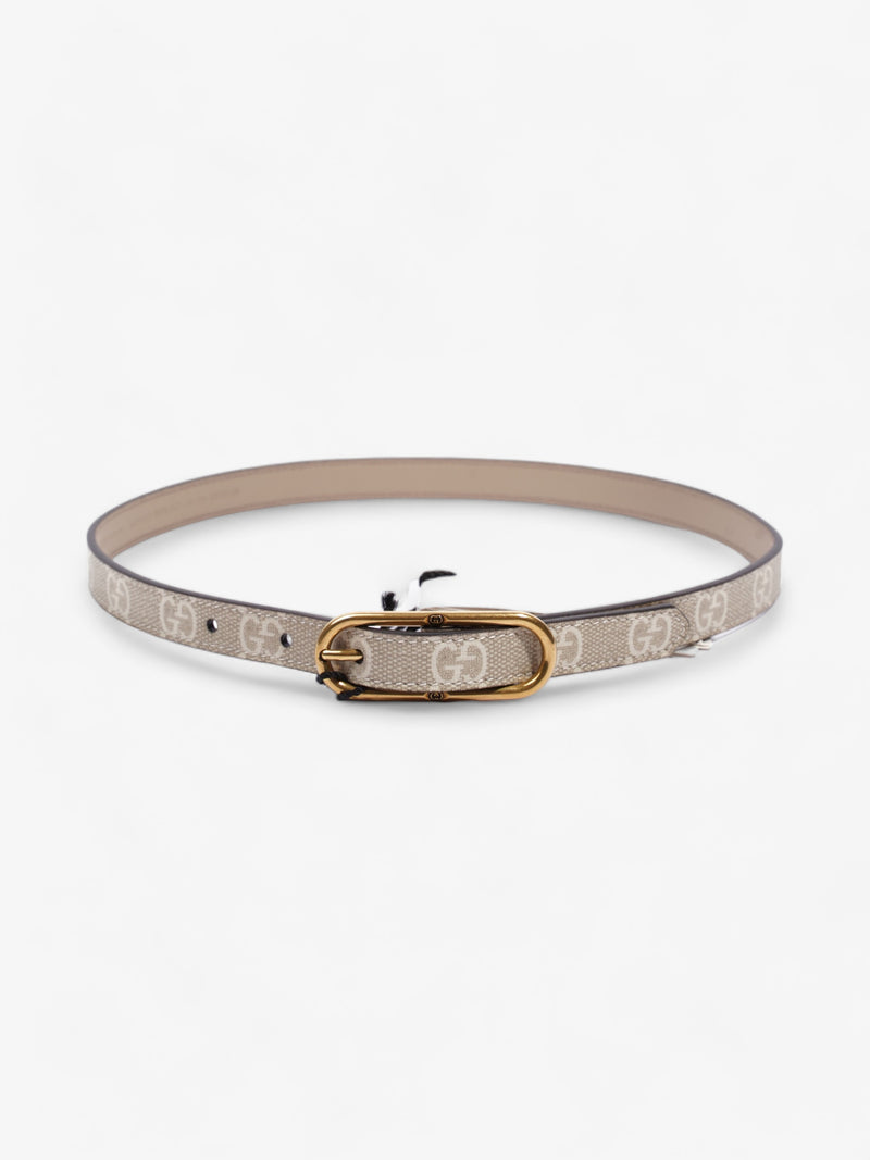  Gucci Jackie 1961 Thin Belt Beige And White GG Supreme Coated Canvas 60cm 24