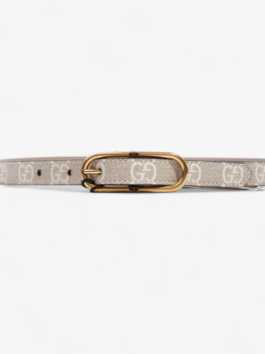 Gucci Jackie 1961 Thin Belt Beige And White GG Supreme Coated Canvas 60cm 24