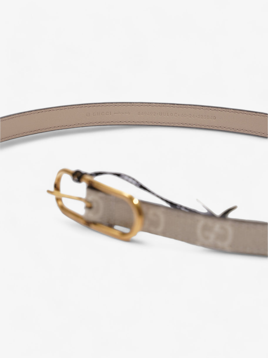 Gucci Jackie 1961 Thin Belt Beige And White GG Supreme Coated Canvas 60cm 24