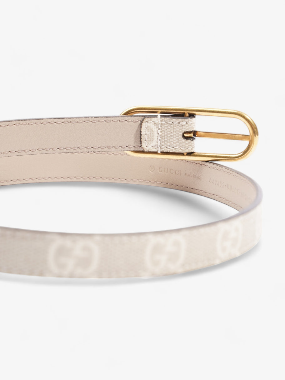 Gucci Jackie 1961 Thin Belt Beige And White GG Supreme Coated Canvas 60cm 24