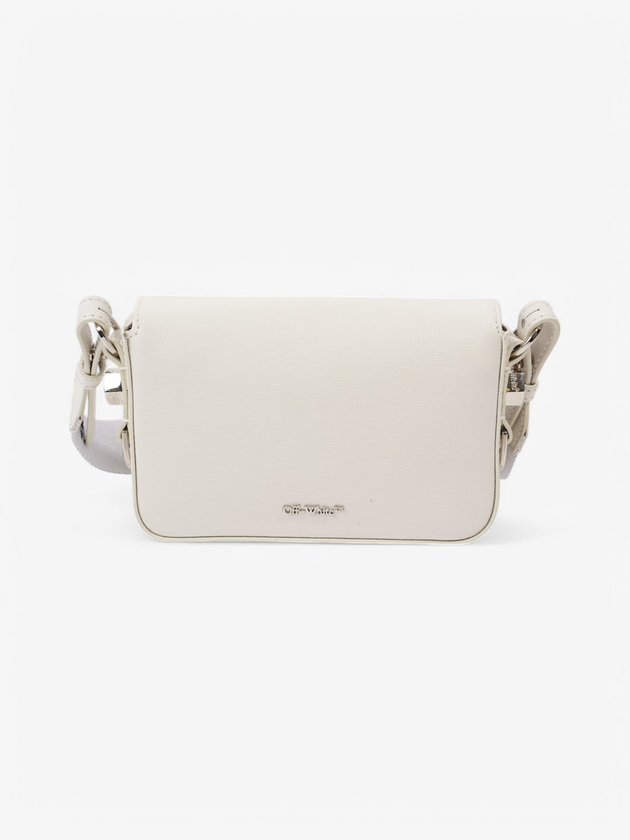 Off White Diag Clip Bag White / Black Leather Mini Image 4