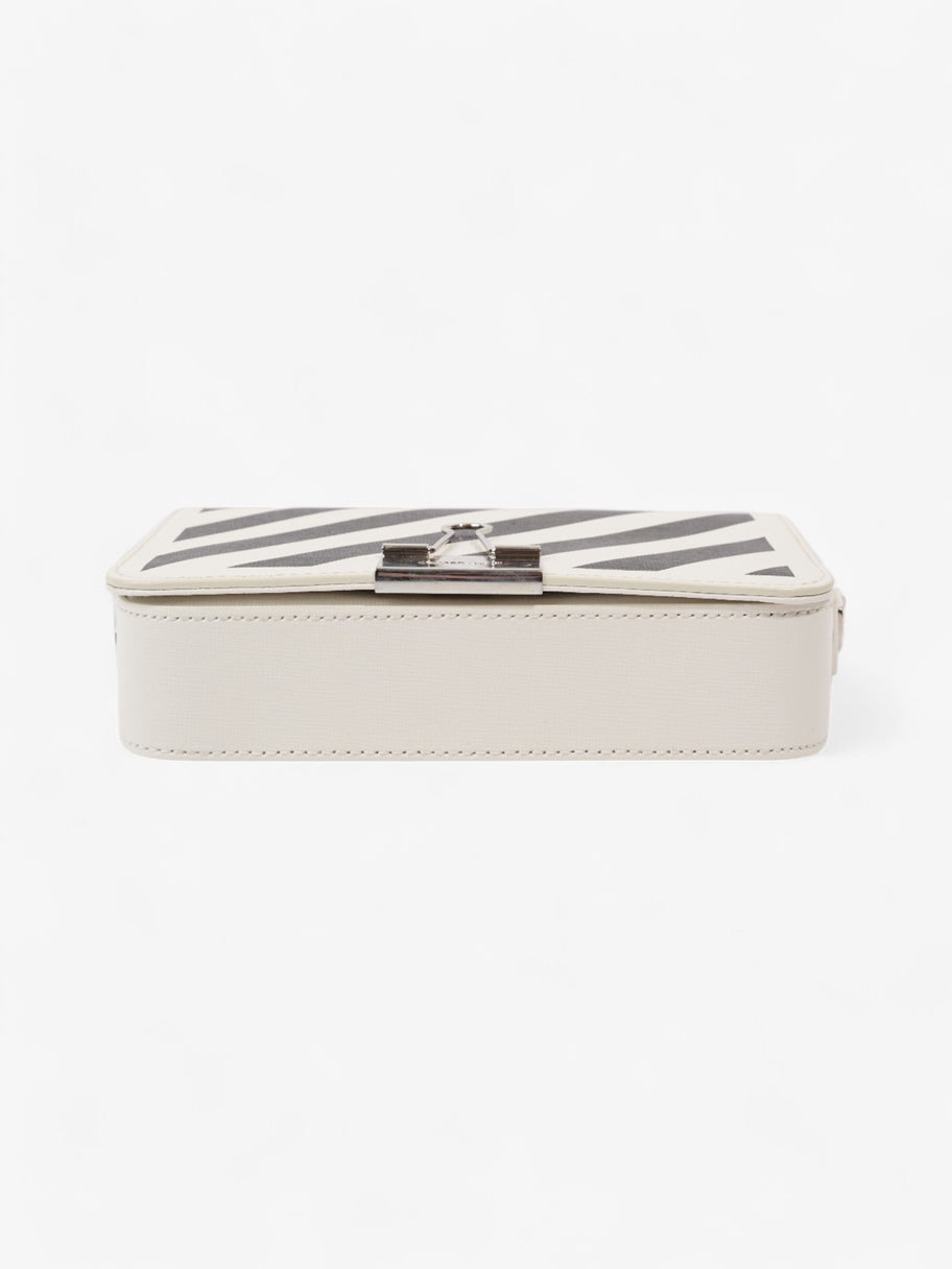 Off White Diag Clip Bag White / Black Leather Mini Image 6