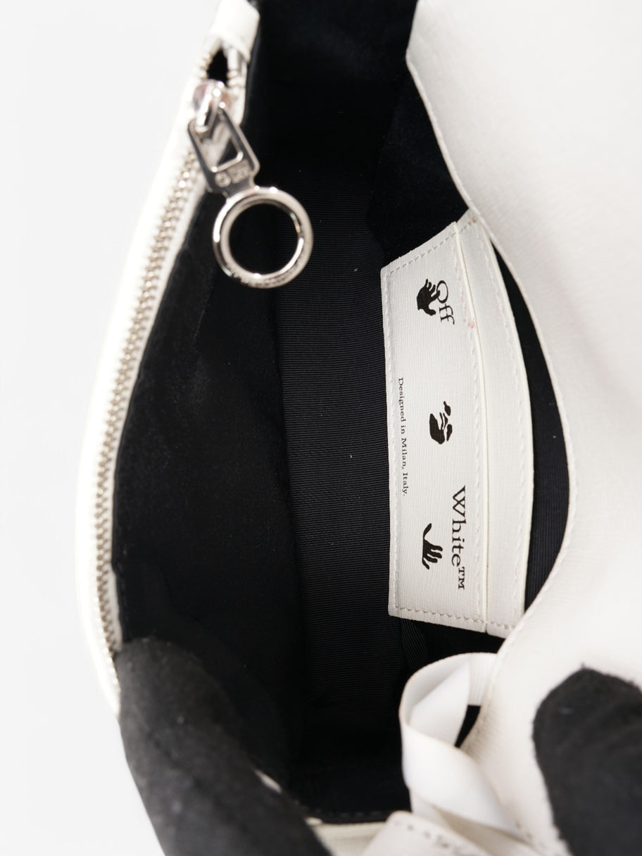 Off White Diag Clip Bag White / Black Leather Mini Image 9