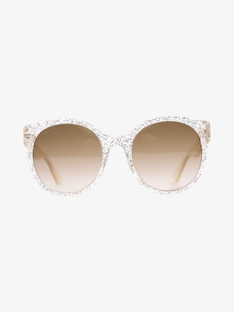  Gucci Glitter Sunglasses Silver Acetate 140mm