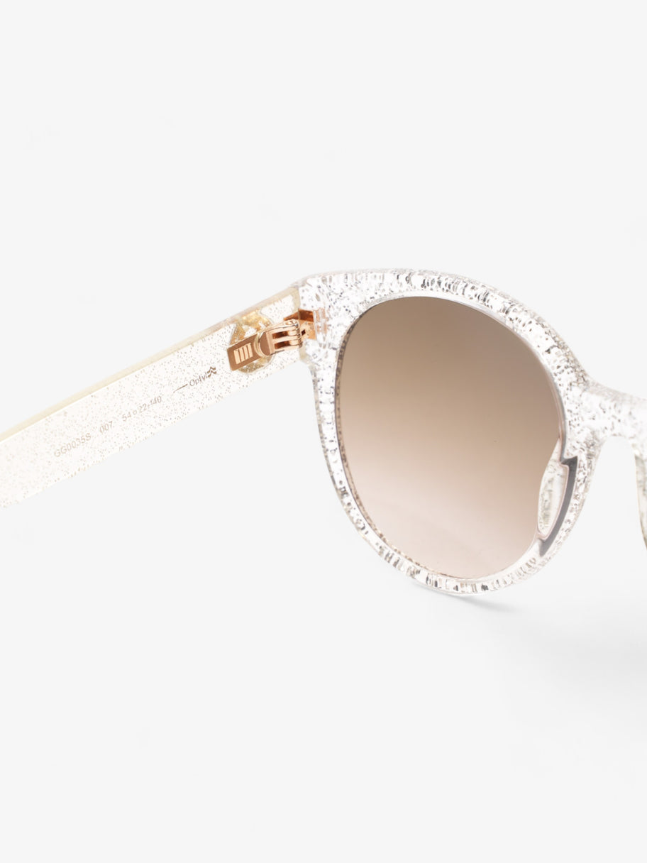 Gucci Glitter Sunglasses Silver Acetate 140mm Image 5