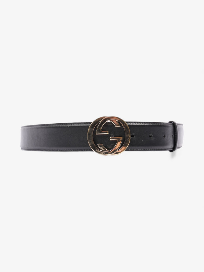  Gucci Interlocking G Belt Black Leather 100cm 40