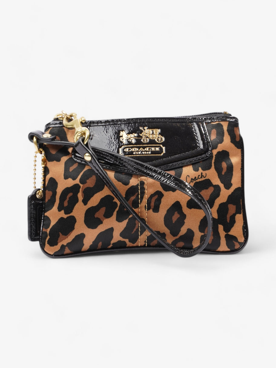 Coach Wristlet Leopard Print Canvas Image 1