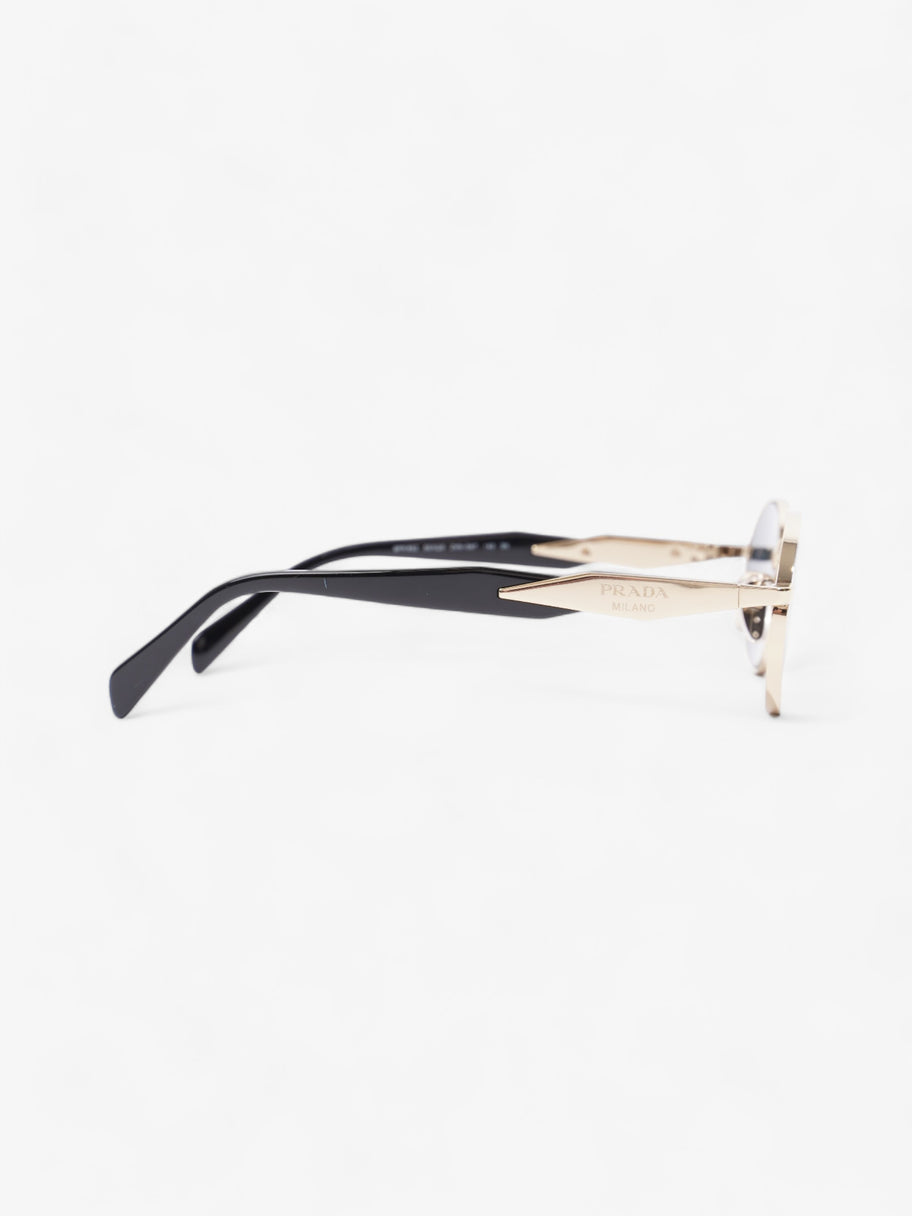 Prada Oval Sunglasses Gold / Black Base Metal 140mm Image 4