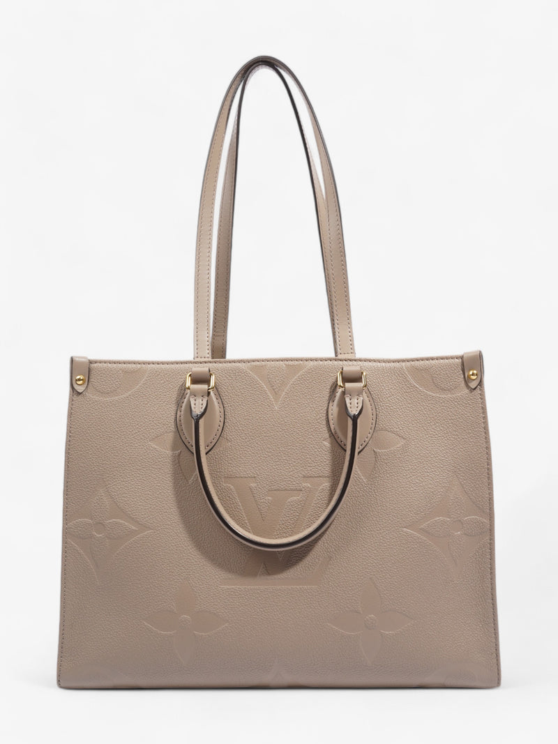  Louis Vuitton On the Go Monogram Empreinte / Beige Empreinte Leather MM