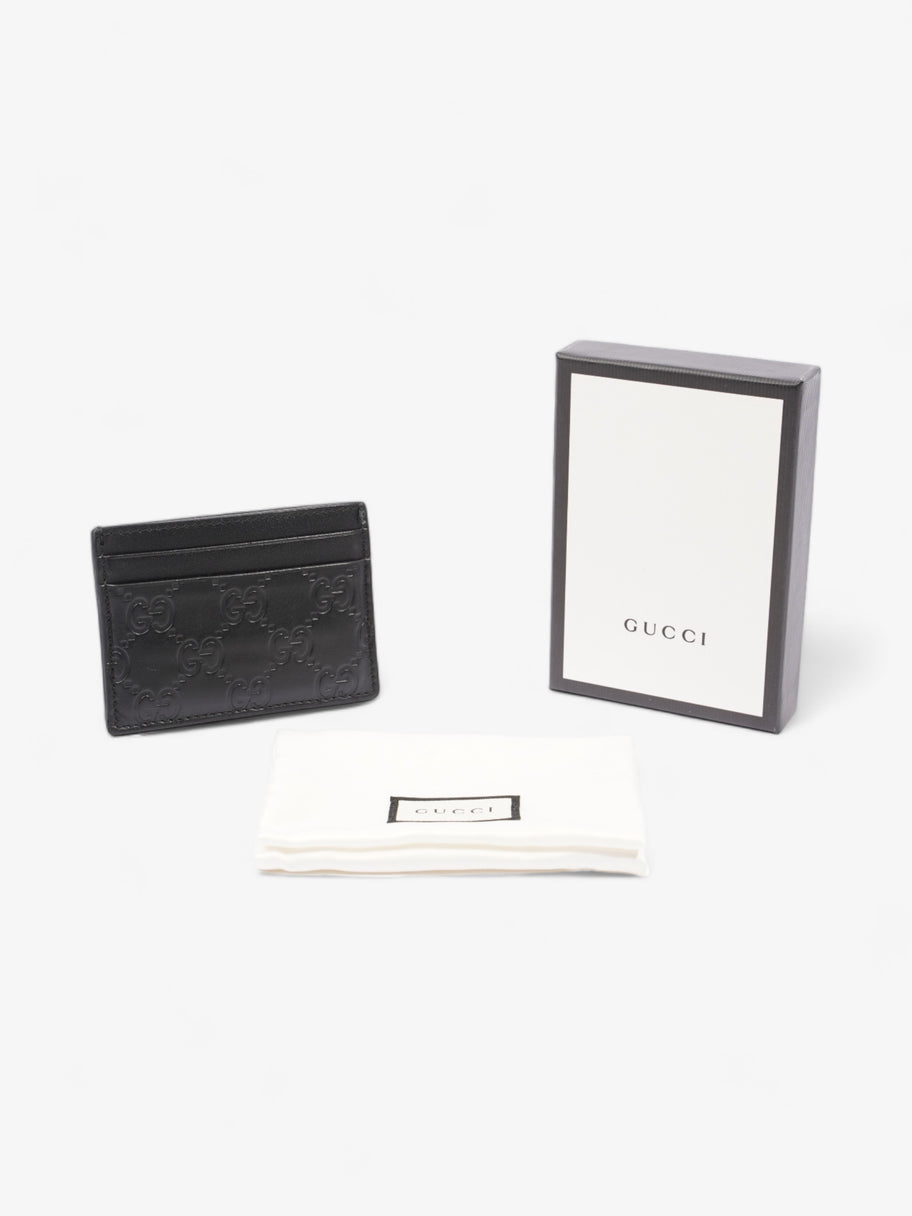 Gucci Guccissima Card Holder Black Empreinte Leather Image 6